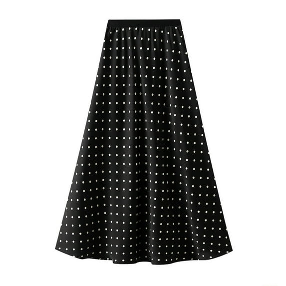 XuJwPNcy Women's Vintage Skirt Casual Fashion Elastic High Waist A-Line Skirt Cocktail Party Flowy Skirts