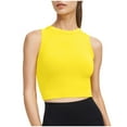 thumbnail image 1 of XuJwPNcy Women's Workout Yoga Crop Tops High Support Sports Bra Round Neck Sleeveless Non Padded Tank Tops, 1 of 4
