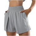 thumbnail image 1 of XuJwPNcy Womens 2 in 1 Shorts High Waist Fitness Running Short Pants Casual Breathable Quick Dry Yoga Shorts, 1 of 1