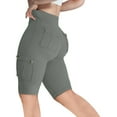 thumbnail image 1 of XuJwPNcy Womens Butt Lifting Shorts Knee Length High Waist with Flap Pocket Workout Bermuda Cargo Running Shorts, 1 of 7