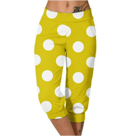XuJwPNcy Womens Capri Pants Fashion Print Cinch Bottom Workout Pants Elastic Waist Soft Lounge Pajams Pants