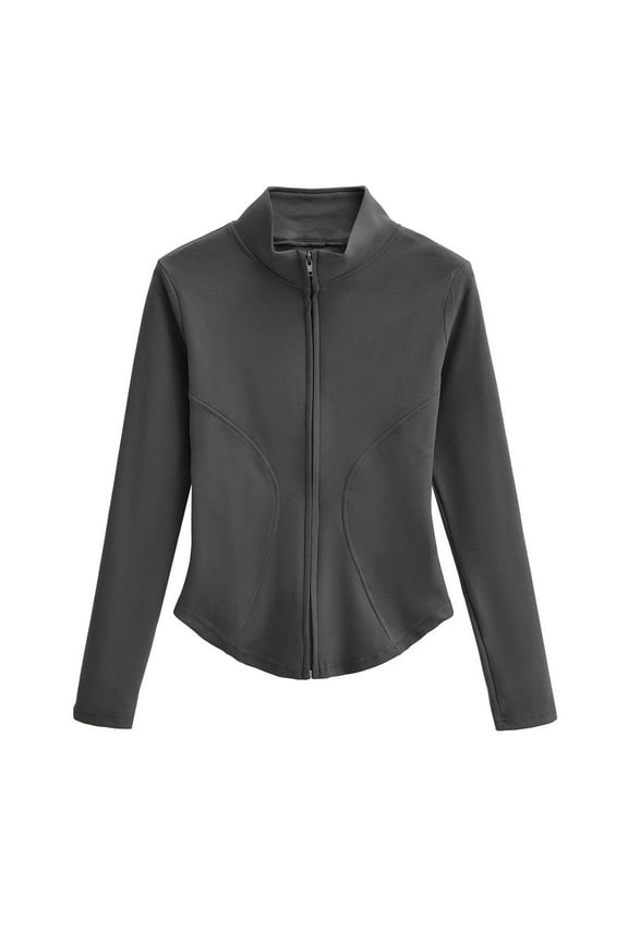 Womens Casual Jackets Full Zip Slim Lightweight Athletic Running Jackets Long Sleeve Track Jacket