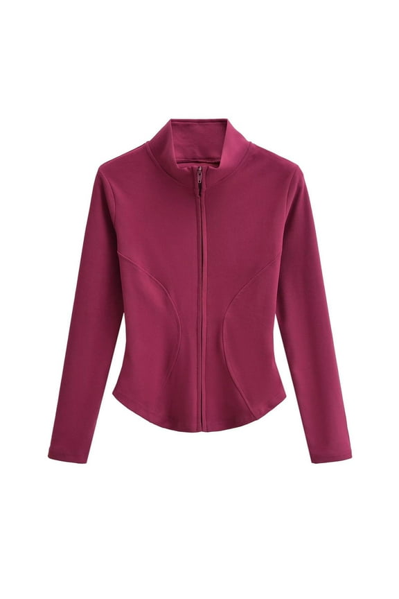 Womens Casual Jackets Full Zip Slim Lightweight Athletic Running Jackets Long Sleeve Track Jacket