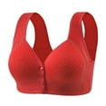 thumbnail image 1 of XuJwPNcy Womens Everyday Bra Front Closure Full Coverage Comfortable Front Button Bras Wireless Push up Bralettes with Support, 1 of 6