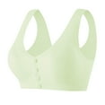 thumbnail image 1 of XuJwPNcy Womens Front Closure Everyday Bras Comfortable Wireless Bralettes V Neck Seamless Bra Wire Free Basic Bras, 1 of 5