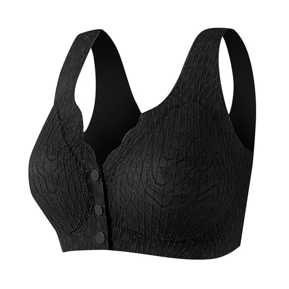 XuJwPNcy Womens Front Closure Everyday Bras Comfortable Wireless Bralettes V Neck Seamless Bra Wire Free Basic Bras