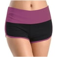 thumbnail image 1 of XuJwPNcy Womens Mini Shorts Comfy Yoga Shorts Gym Shorts Color Block Workout Shorts Low Waist Beach Shorts, 1 of 6