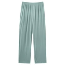 XuJwPNcy Womens Modal Pajama Pants Lightweight Wide Leg Lounge Pants Sleepwear Long Pj Pants with Pocket锛圡int Green,X-Large)