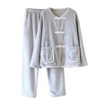 thumbnail image 1 of XuJwPNcy Womens Pajama Sets Fuzzy Fleece Pjs Loungewear Soft Cozy Long Sleeve Pjs Tops Pants 2 Piece Winter Sleepwear, 1 of 7