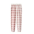 thumbnail image 1 of Yuzhih Womens Plaid Fuzzy Pajama Pants Fleece Lined Lounge Pants with Pockets Winter Warm Pj Bottoms Sleepwear, 1 of 3