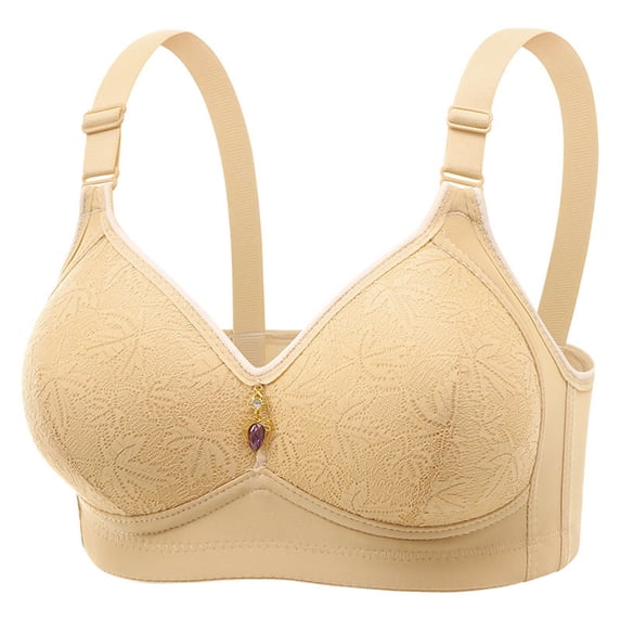 XuJwPNcy Womens Push up Bras Wireless Seamless V Neck Full Coverage Soft Comfort No Underwire Bra Wirefree Bralette with Support
