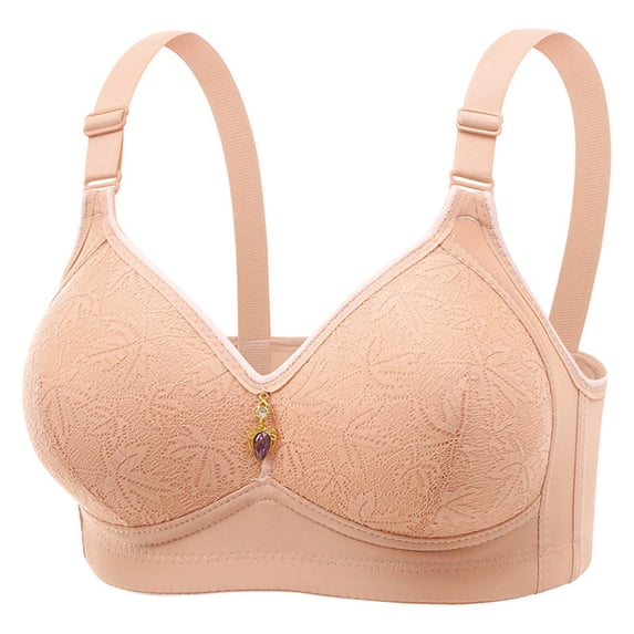 XuJwPNcy Womens Push up Bras Wireless Seamless V Neck Full Coverage Soft Comfort No Underwire Bra Wirefree Bralette with Support