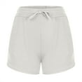 thumbnail image 1 of XuJwPNcy Womens Ribbed Knit Workout Shorts Drawstring Waist Loose Comfy Yoga Shorts Wide Leg Lounge Shorts, 1 of 5
