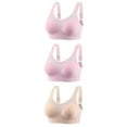 thumbnail image 1 of XuJwPNcy Womens Sports Bras Mesh Soft Padded Smoothing Wireless Bras High Support Breathable Workout Bra 3 Pack, 1 of 3