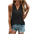 thumbnail image 1 of Yuzhih Womens Summer Tops Sleeveless V Neck Tshirts Button down Shirts Casual Fashion Blouses Tank Top, 1 of 5