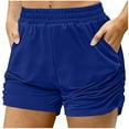 thumbnail image 1 of XuJwPNcy Womens Sweat Shorts Curved Hem Casual Lounge Shorts Workout Athletic Shorts with Pockets, 1 of 7