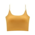 thumbnail image 1 of cfhntfmh Womens Tank Tops Scoop Neck Shirt Spaghetti Strap Crop Tank Top with Built in Padded Bra Summer Tee, 1 of 2