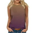 thumbnail image 1 of cfhntfmh Womens Tank Tops Summer Casual Crew Neck Sleeveless Top Solid Color Shirts Loose Basic Tee, 1 of 4