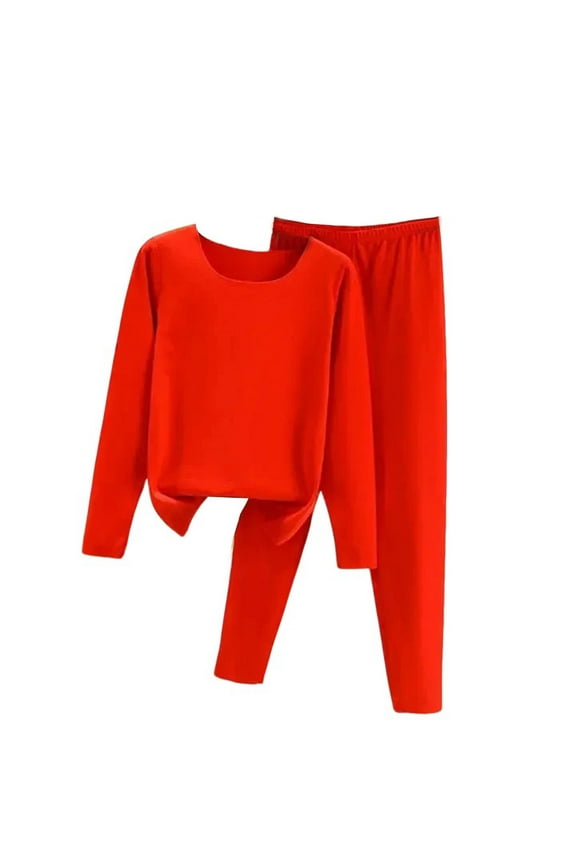 Womens Thermal Underwear Set Long Sleeve Base Layer Fleece Lined Top and Bottom Thermals Sets Sleepwear