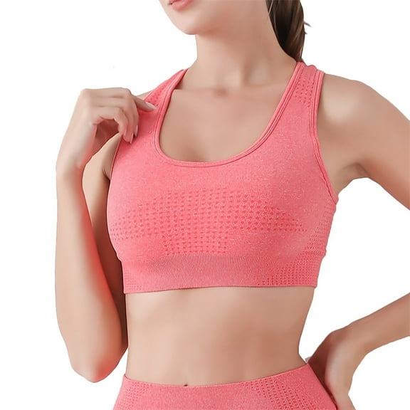 XuJwPNcy Womens U Back Sports Bra High Support Scoop Neck Yoga Bra Workout Crop Top with Padded