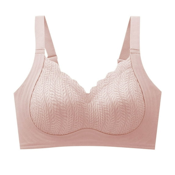 Yuzhih Womens Wireless Bras V Neck Comfortable Bralette Supportive Tshirt Bra No Underwire Seamless Push up Everyday Bras