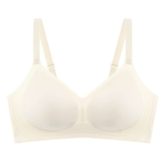 XuJwPNcy Womens Wireless Bras V Neck Comfortable Bralette with Support No Underwire Seamless Push up Everyday Bras