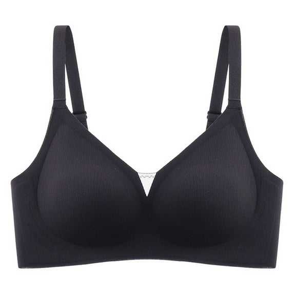 XuJwPNcy Womens Wireless V Neck Bras Full Coverage No Underwire Everyday Bras Comfortable Wireless Push up Bras