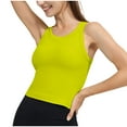 thumbnail image 1 of XuJwPNcy Workout Tank Tops Woman Seamless Ribbed Crop Tank Tops for Ladies Sleeveless Scoop Neck High Support Bralettes, 1 of 4