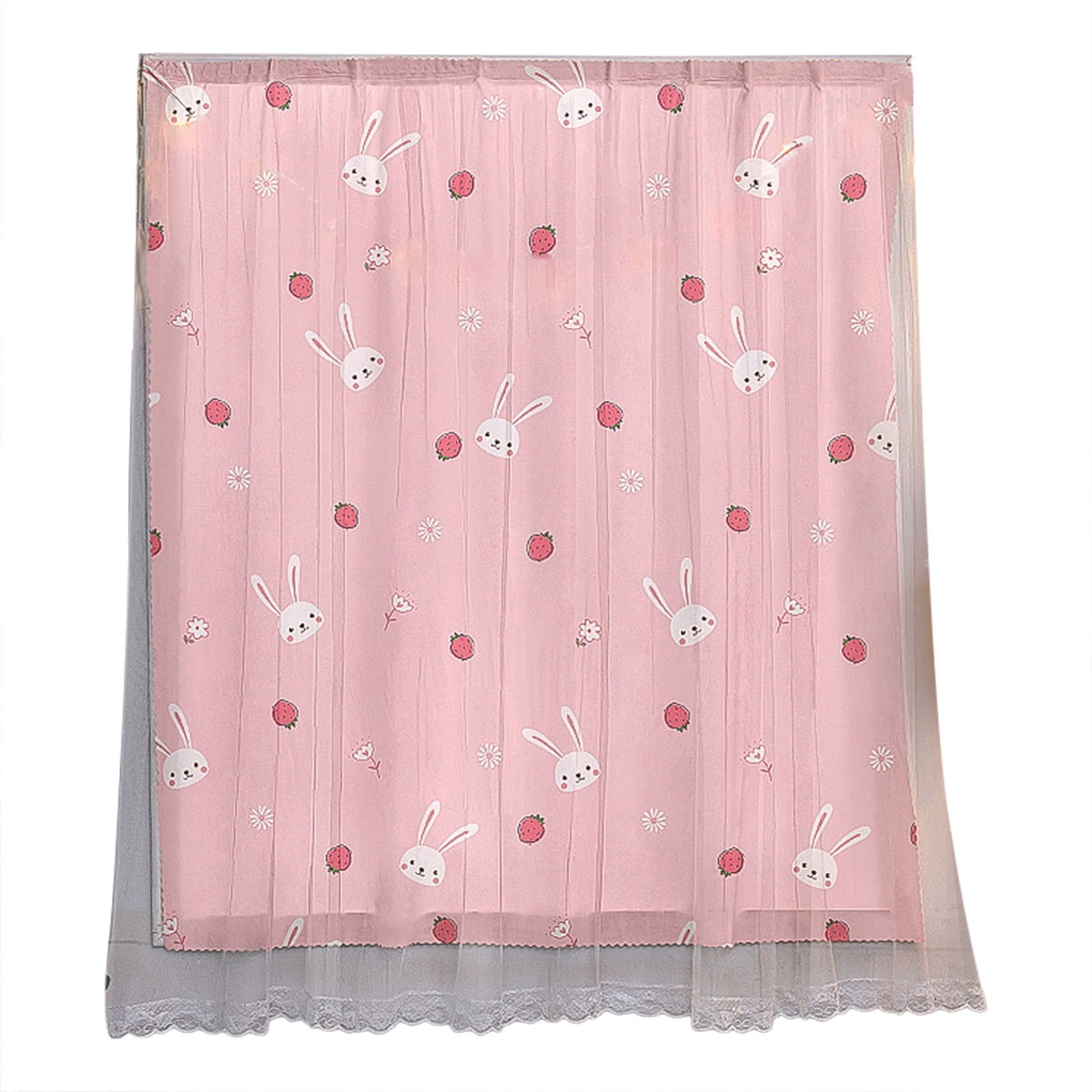 Yuzisshenx Curtains No Punching with Yarn Curtain Translucent