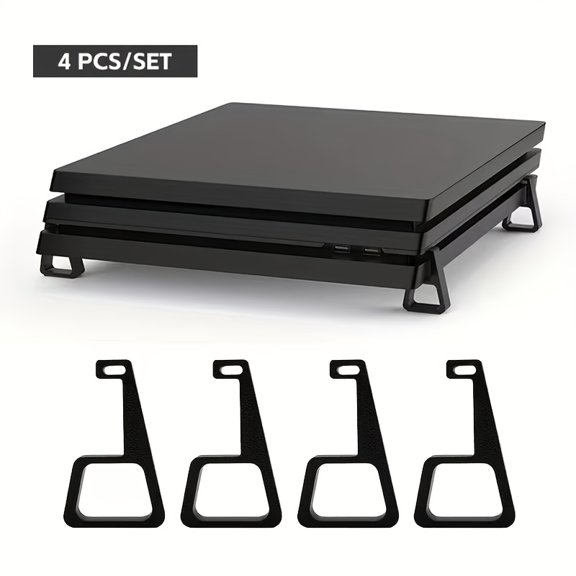 Yves 4pcs Heat Dissipation Brackets Elevated Base for PS4 Slim, Ergonomically Designed Cooling Accessories