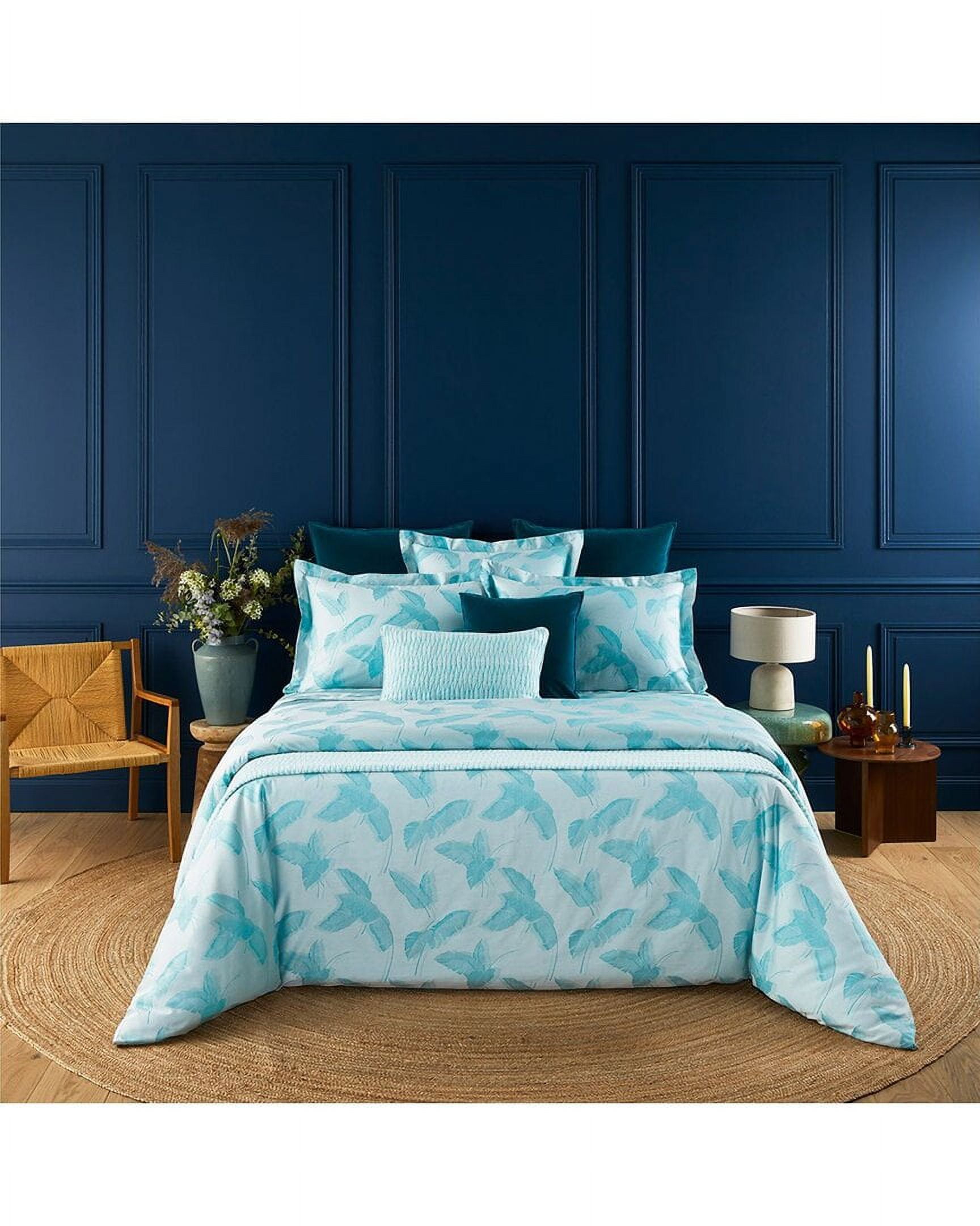 Yves Delorme 300 Thread Count Lecap Duvet Cover, Full/Queen, Blue