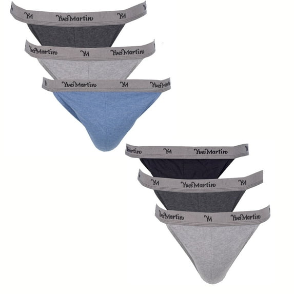 Yves Martin Men's 6-Pack Tanga Briefs