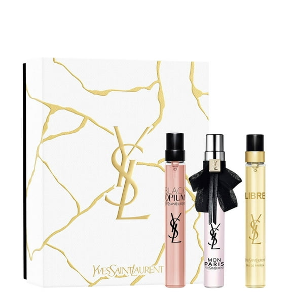 YVES SAINT LAURENT Trio Set (MON PARIS + BLACK OPIUM + LIBRE) 0.33oz x 3 for WOMEN