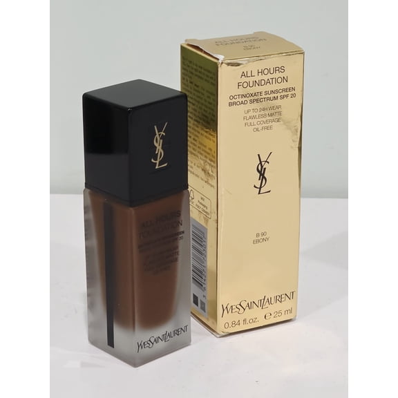 Yves Saint Laurent All Hours Foundation 0.84oz - B 90 - Ebony - New With Box
