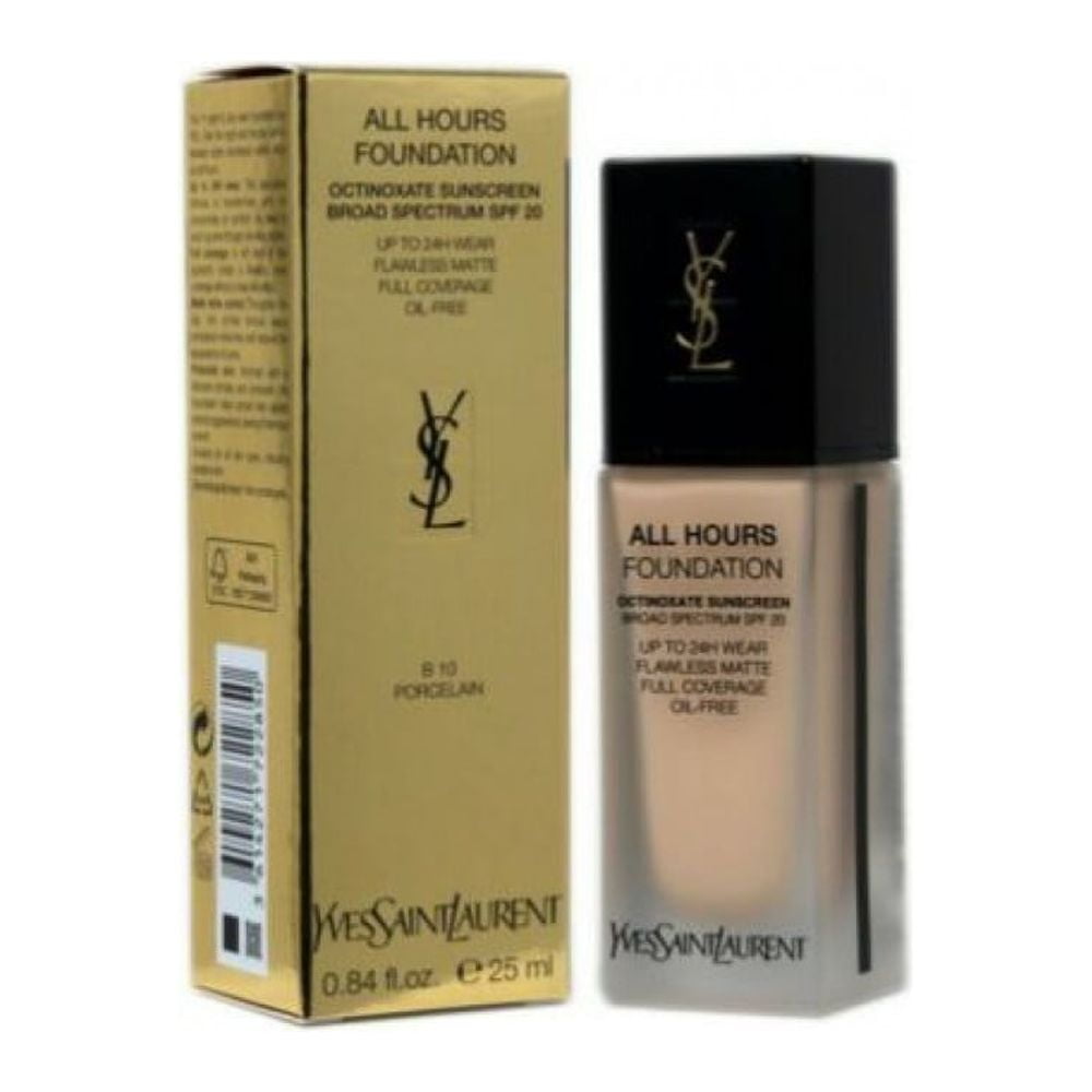 Yves Saint Laurent All Hours Foundation B 10 Porcelain 0.84oz 25ml New With Box