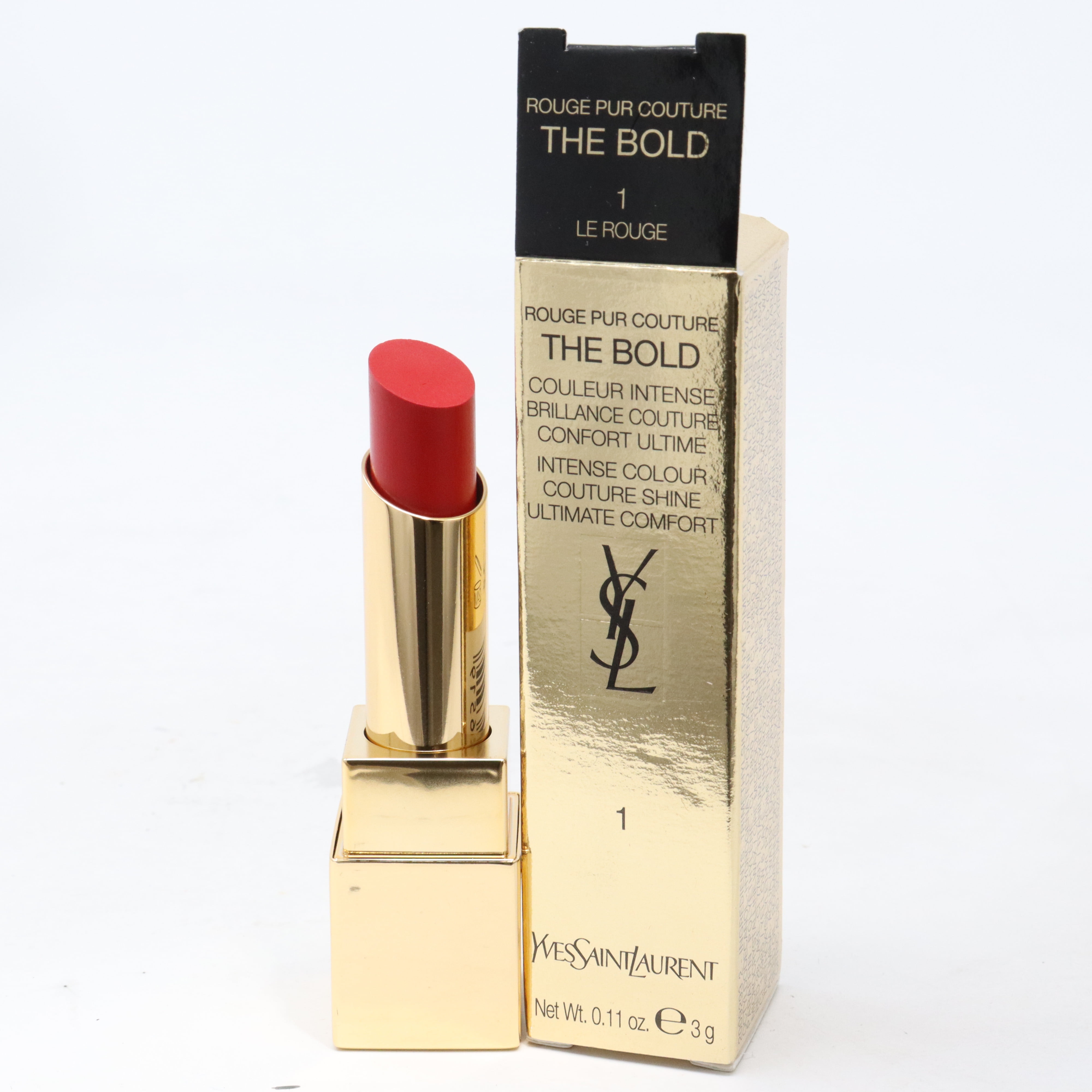 Yves Saint Laurent Rouge Pur Couture The Bold Lipstick - 1 Le Rouge , 0 ...