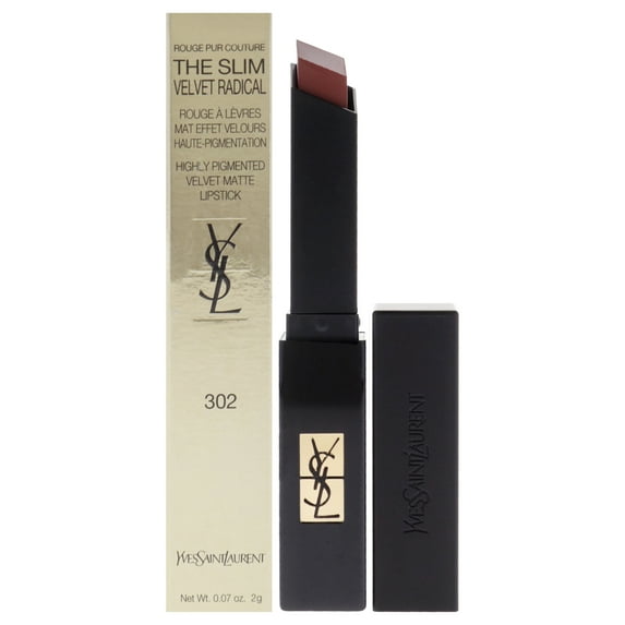Yves Saint Laurent Rouge Pur Couture The Slim Velvet Radical Matte Lipstick - 302 Brown No Way Back 0.07oz