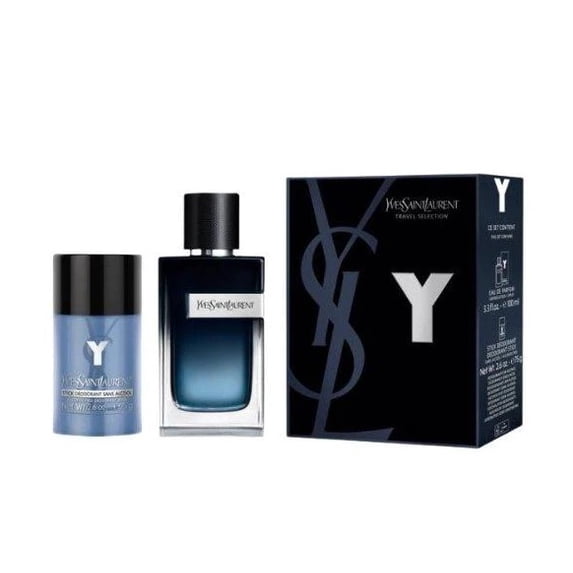 Y by Yves Saint Laurent 2pc Gift Set 3.3 oz EDP + 2.6 oz Deo Stick for Men