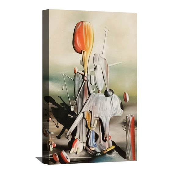 Yves Tanguy Painting Art Print Through Birds Framed Canvas Art Wall Art