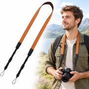 Yves Thin Camera Neck Strap, Washable Camera Lanyard for Digital Mirrorless Cameras and BinocularsCoffee