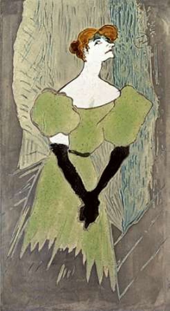 Yvette Guilbert Canvas Art - Henri Toulouse-Lautrec (24 x 36)