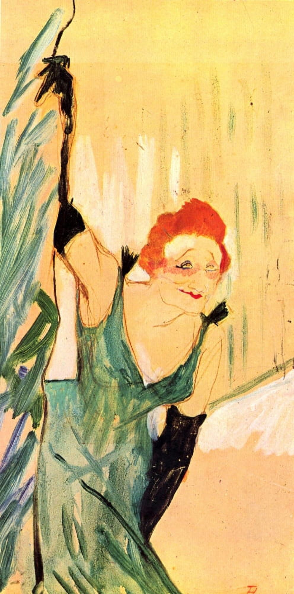 Yvette Guilbert salut a public 1894 Canvas Art - H de Toulouse-Lautrec (18 x 24)
