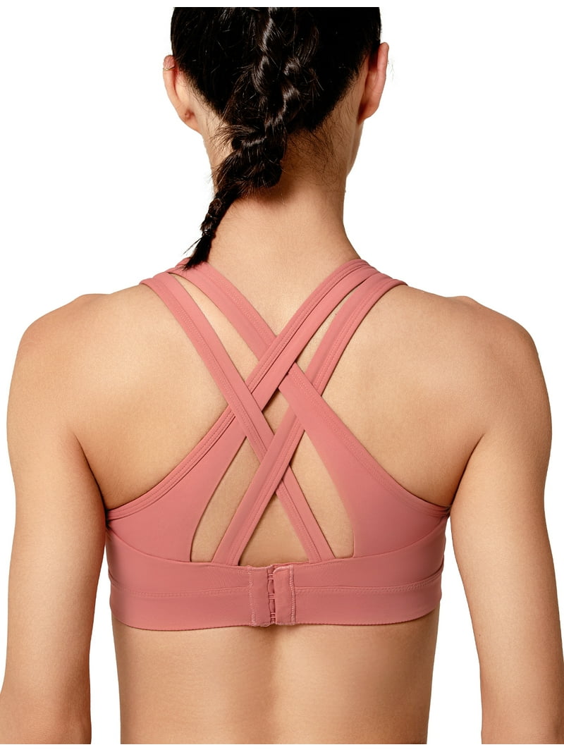 Yvette High Impact Sports Bra For Women Plus Size - Racerback, High Support For Large Breasts