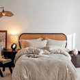 thumbnail image 1 of Say Yes Bedding Linen Jacquard Duvet Cover Set, Queen, 3 Count, 1 of 5