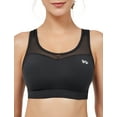 thumbnail image 1 of Yvette Women High Impact Sports Bras Plus Size Racerback Workout Bra for Large Bust Running Fitness,Black,XX-Large, 1 of 8