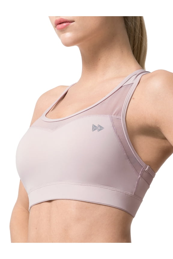 Women High Impact Sports Bras Plus Size Racerback Workout Bra for Large Bust Running Fitness,Purple,Medium