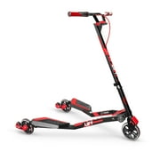 Yvolution Fliker Lift 3 Wheels Kids Drift Scooter, Wiggle Scooter from Age 7+ Red Unisex