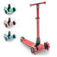 thumbnail image 1 of Yvolution Glider Nua Red 3-Wheel Kids Scooter Light-up Wheels Adjustable for Boys or Girls Age 3+, 1 of 9