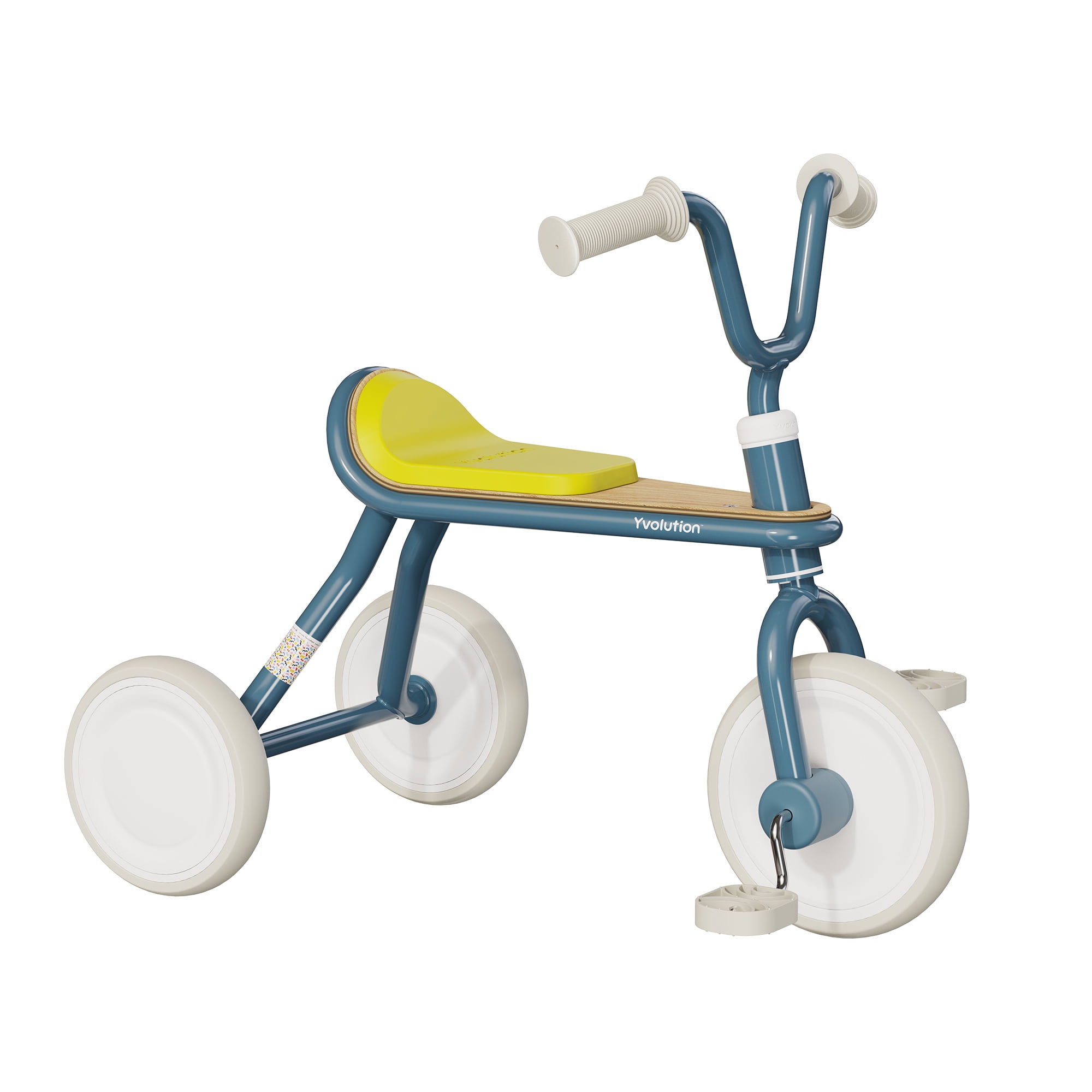Yvolution Kids Tricycle, Classic Trike, Vintage Design, 18 Months to 3 Years Old, Blue