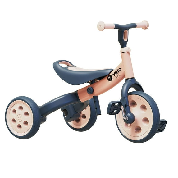 Yvolution Kids Velo Trike and Balance Bike Peach For Boys and Girls 18 Months to 3 Years Old